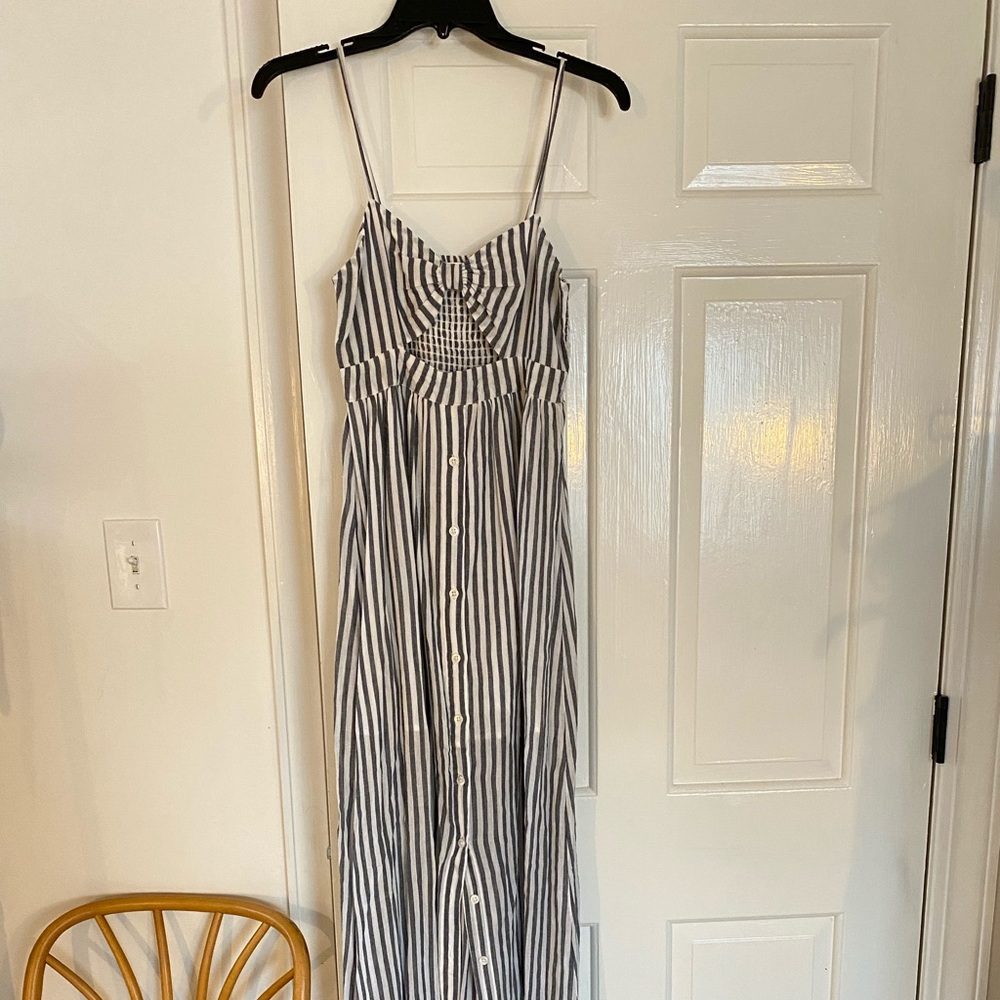 BP Stripes Cut Out Jumpsuit